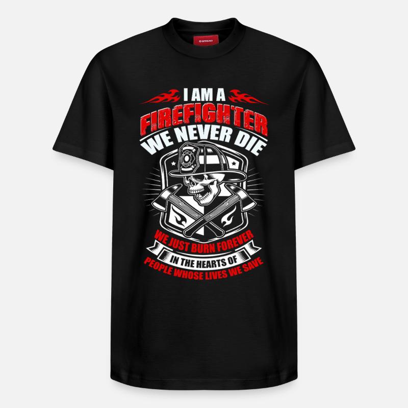 Fire brigade - Relaxed Unisex Supima Cotton T-Shirt – by SPREAD - black
