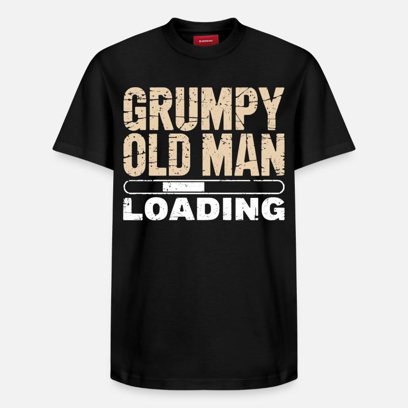 Grumpy Old Man Loading - T-shirt unisexe décontracté en coton Supima – de SPREAD - noir