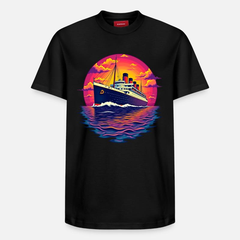 Croisière croisière - T-shirt unisexe décontracté en coton Supima – de SPREAD - noir