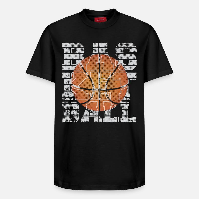 Basket-ball - T-shirt unisexe décontracté en coton Supima – de SPREAD - noir