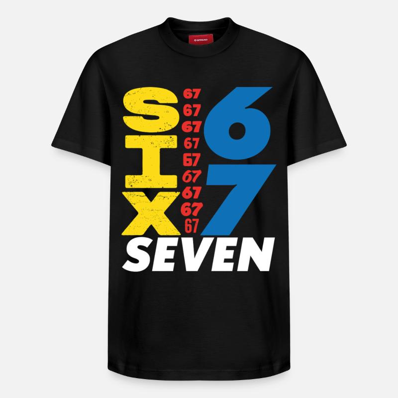 Six Sept, 67 - T-shirt unisexe décontracté en coton Supima – de SPREAD - noir