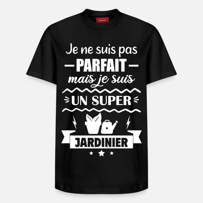 Pas parfait mais super jardinier - T-shirt unisexe décontracté en coton Supima – de SPREAD - noir