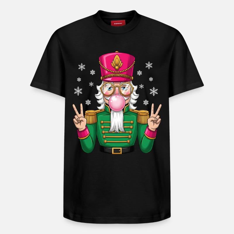 Nutcracker Bubble Gum - Relaxed Unisex Supima Cotton T-Shirt – von SPREAD - Schwarz