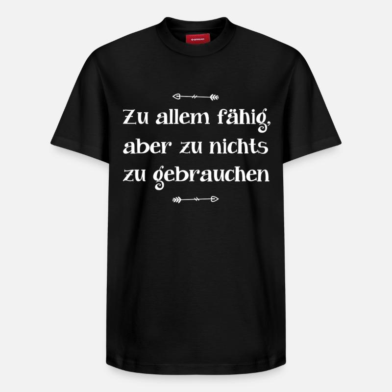 Drôle de dicton - T-shirt unisexe décontracté en coton Supima – de SPREAD - noir