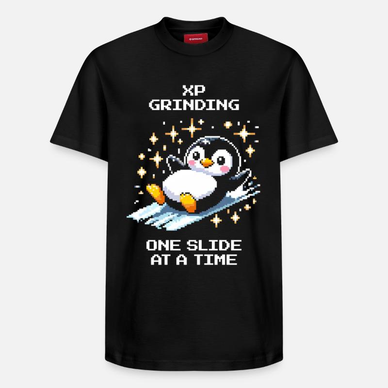 Broyage XP | Diapositive Niveau Humour - T-shirt unisexe décontracté en coton Supima – de SPREAD - noir