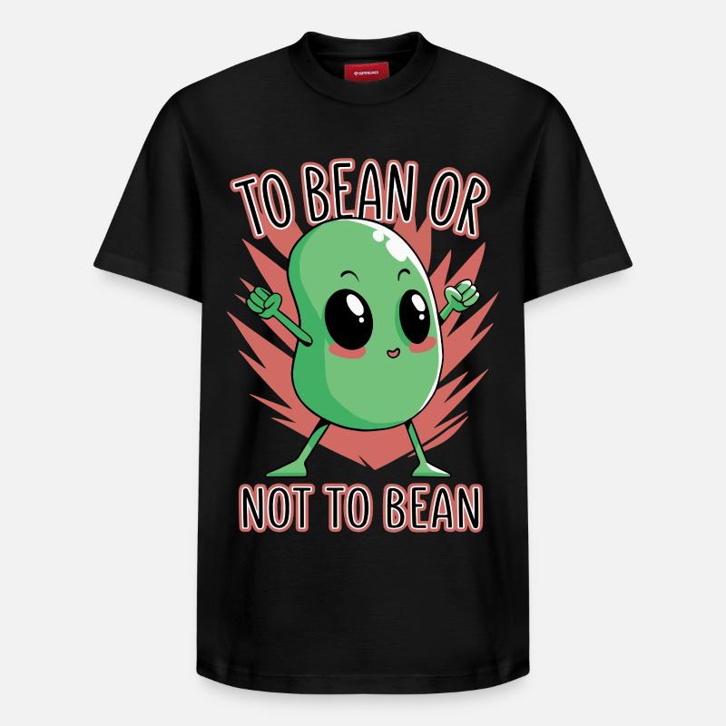 Bohne oder nicht Bohne - Relaxed Unisex Supima Cotton T-Shirt – von SPREAD - Schwarz