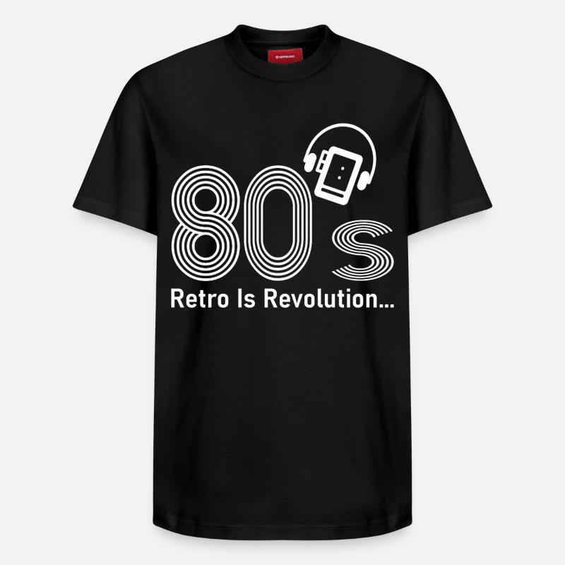 Années 80 - T-shirt unisexe décontracté en coton Supima – de SPREAD - noir