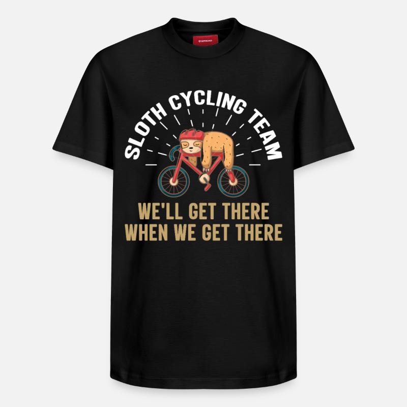 Vélo de cyclisme paresseux - T-shirt unisexe décontracté en coton Supima – de SPREAD - noir