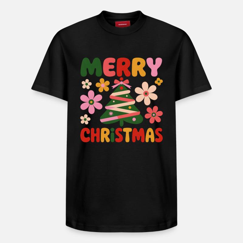 Joyeux noël - T-shirt unisexe décontracté en coton Supima – de SPREAD - noir