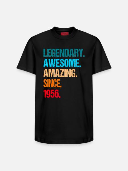 70 Birthday 1956 - Relaxed Unisex Supima Cotton T-Shirt – by SPREAD - black