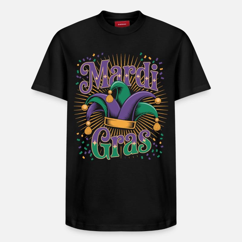 Carnaval Mardi Gras Confettis - T-shirt unisexe décontracté en coton Supima – de SPREAD - noir