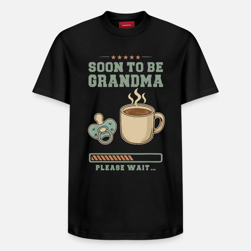 Werdender Oma loading zukünftige Großmutter - Relaxed Unisex Supima Cotton T-Shirt – von SPREAD - Schwarz