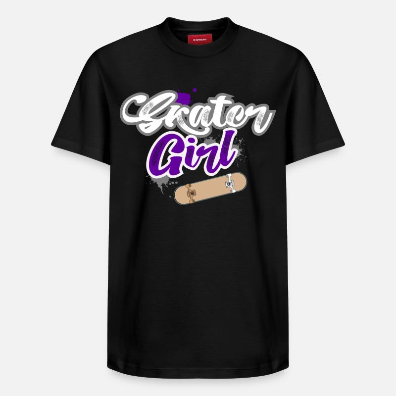 patineuse fille - T-shirt unisexe décontracté en coton Supima – de SPREAD - noir