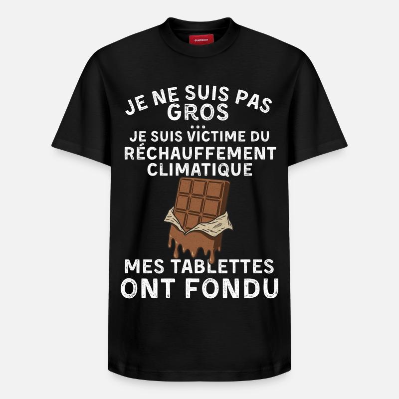 I'm Not Fat - lustige Mann Geschenkidee - Relaxed Unisex Supima Cotton T-Shirt – von SPREAD - Schwarz