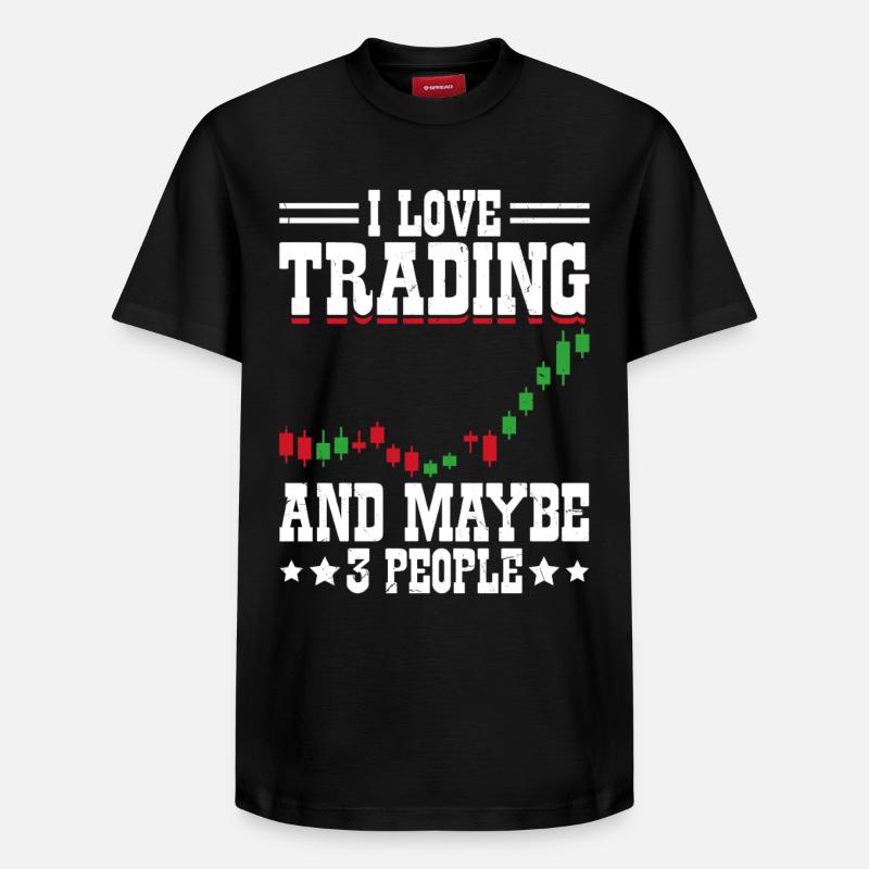 Bourse Crypto Trader Boursier Investisseur - T-shirt unisexe décontracté en coton Supima – de SPREAD - noir