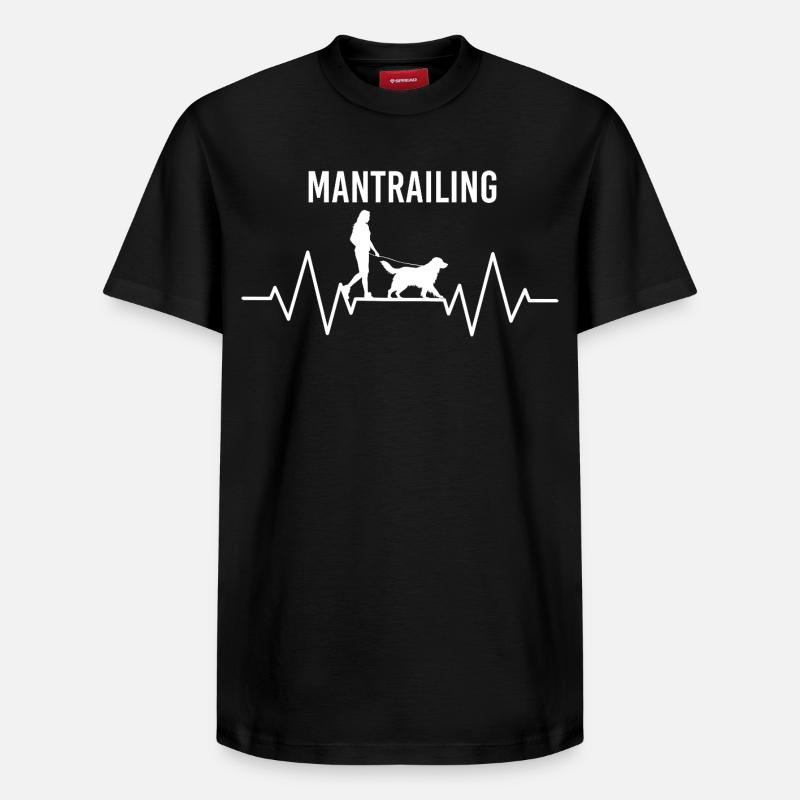 Mantrailing Heartbeat Herzschlag - T-shirt unisexe décontracté en coton Supima – de SPREAD - noir