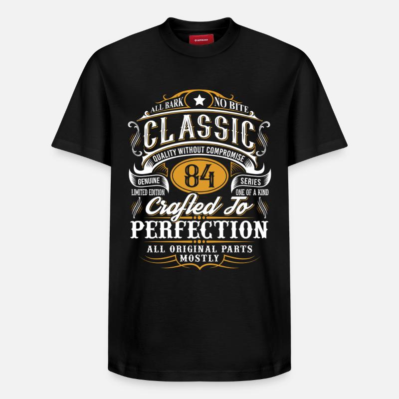 84e anniversaire - T-shirt unisexe décontracté en coton Supima – de SPREAD - noir