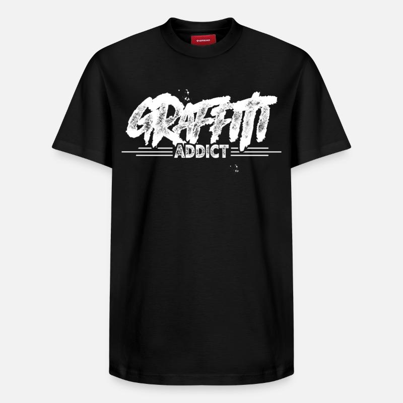 Graffiti - Relaxed Unisex Supima Cotton T-Shirt – von SPREAD - Schwarz