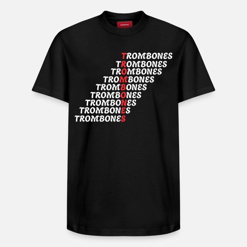 TROMBONES - Relaxed Unisex Supima Cotton T-Shirt – by SPREAD - black