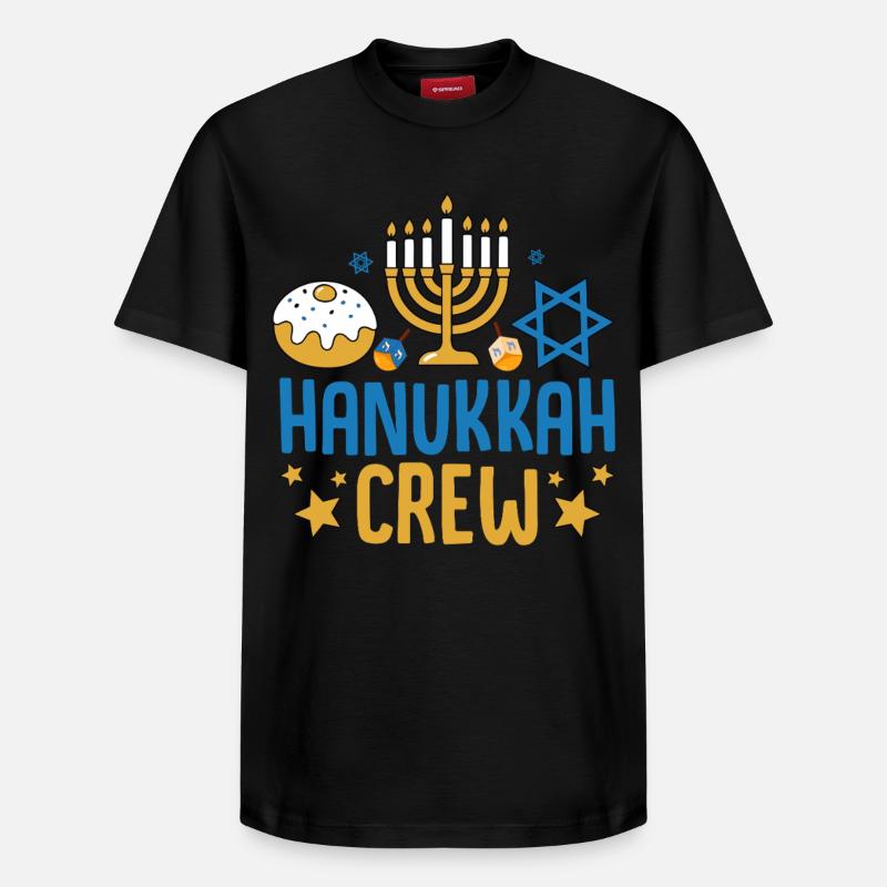 Hanukkah  - Relaxed Unisex Supima Cotton T-Shirt – von SPREAD - Schwarz