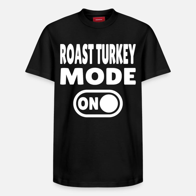 Roast Turkey Mode ON  - Relaxed Unisex Supima Cotton T-Shirt – von SPREAD - Schwarz