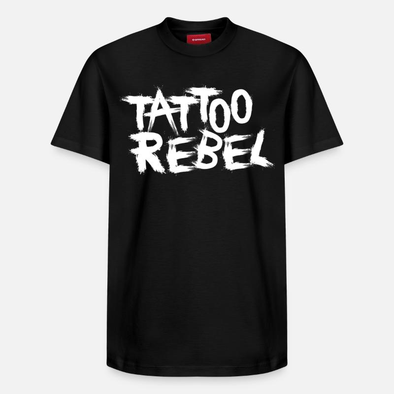 Tatouage Rebel blanc - T-shirt unisexe décontracté en coton Supima – de SPREAD - noir