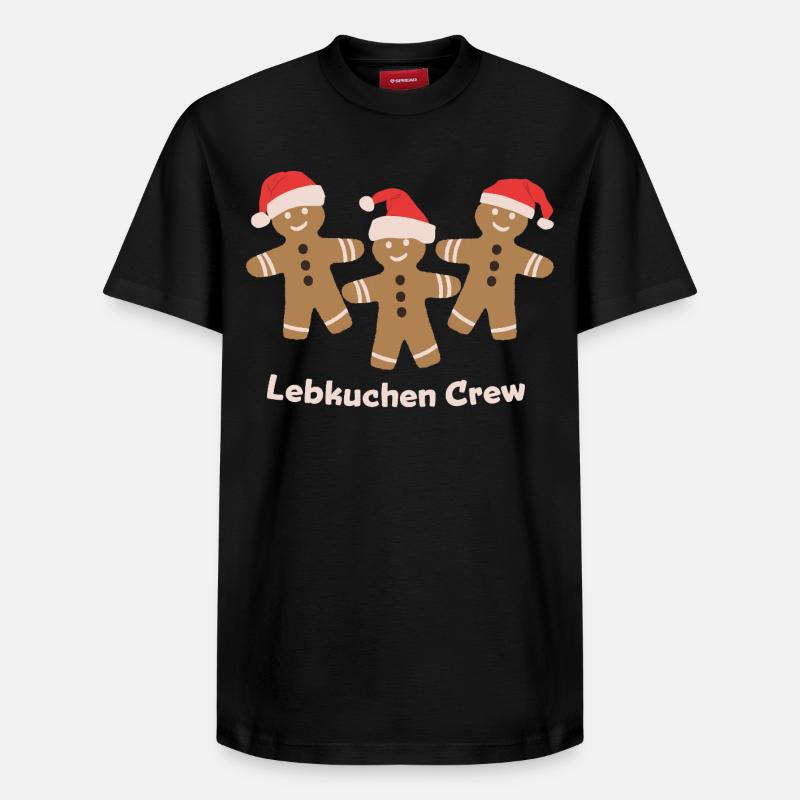 Boulangerie de Noël Gingerbread Crew - T-shirt unisexe décontracté en coton Supima – de SPREAD - noir