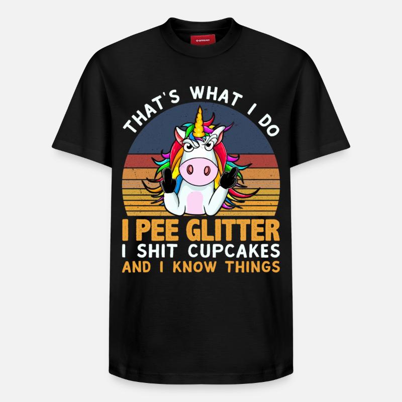 Licorne - T-shirt unisexe décontracté en coton Supima – de SPREAD - noir
