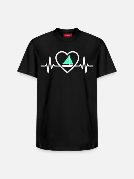 Cœur Voile – Passion Bateau - Relaxed Unisex Supima Cotton T-Shirt – by SPREAD - black