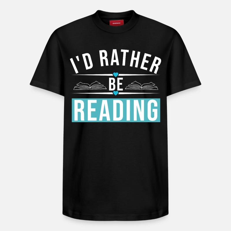 I'D RATHER BE READING - Relaxed Unisex Supima Cotton T-Shirt – von SPREAD - Schwarz