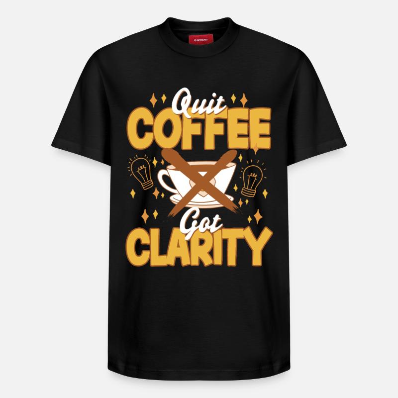 Kaffeeentzug Koffeinfrei Ex-Kaffeetrinker - Relaxed Unisex Supima Cotton T-Shirt – von SPREAD - Schwarz