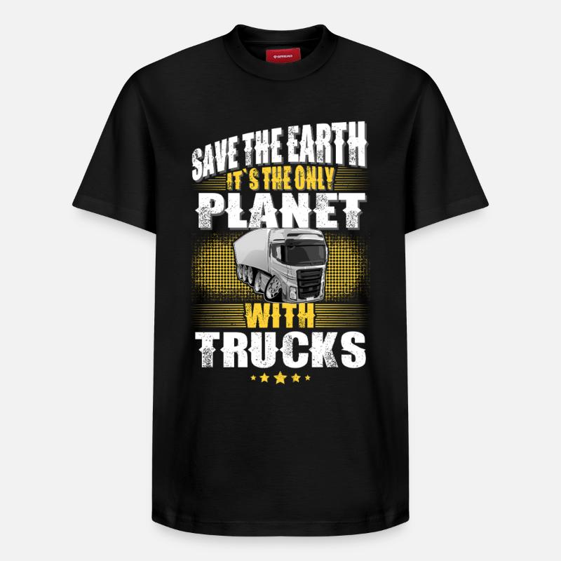 Camionneur - T-shirt unisexe décontracté en coton Supima – de SPREAD - noir