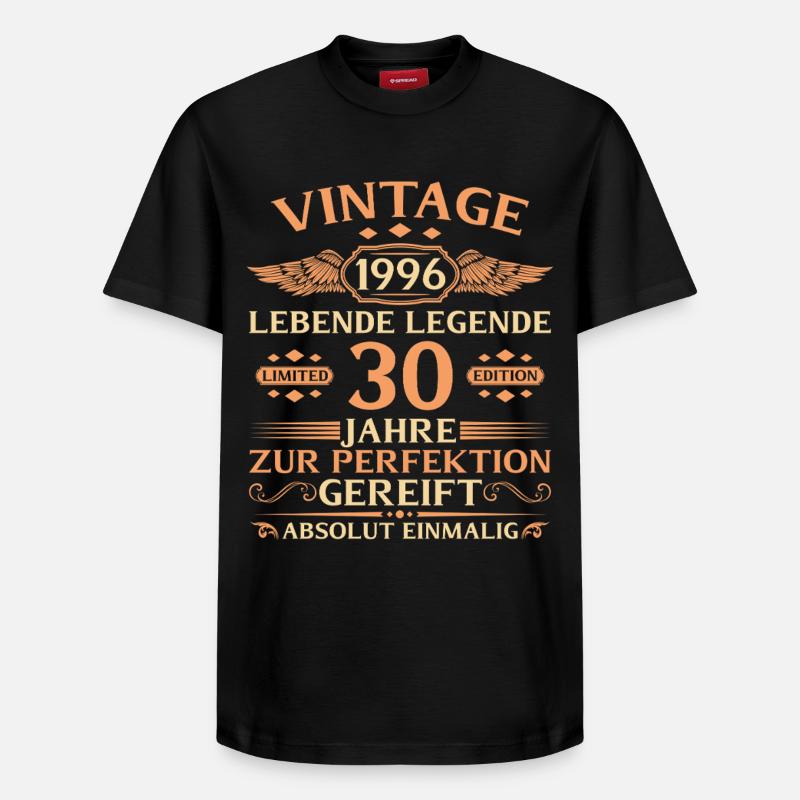 30e anniversaire Année 1996 - T-shirt unisexe décontracté en coton Supima – de SPREAD - noir