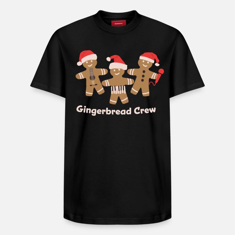 Musique du Gingerbread Crew - T-shirt unisexe décontracté en coton Supima – de SPREAD - noir