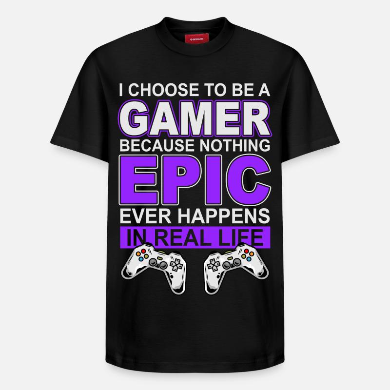 Jeux de joueurs - T-shirt unisexe décontracté en coton Supima – de SPREAD - noir