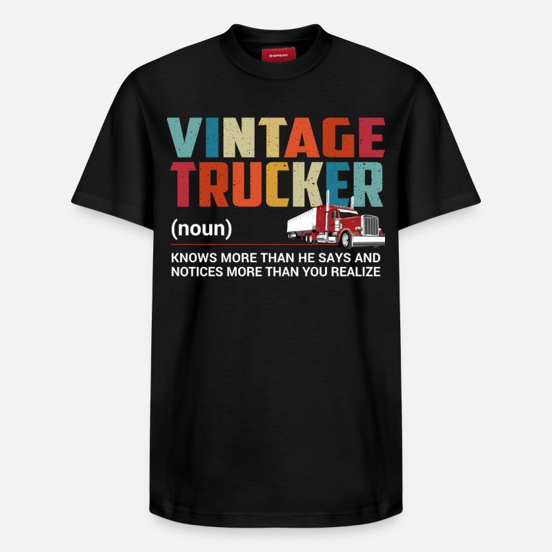 Camionneur - T-shirt unisexe décontracté en coton Supima – de SPREAD - noir