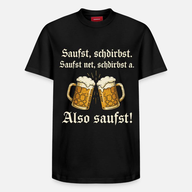 Dicton de la bière bavaroise - T-shirt unisexe décontracté en coton Supima – de SPREAD - noir