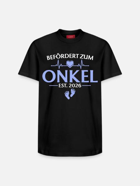 Befördert zum Onkel 2026 Babyparty - Relaxed Unisex Supima Cotton T-Shirt – von SPREAD - Schwarz