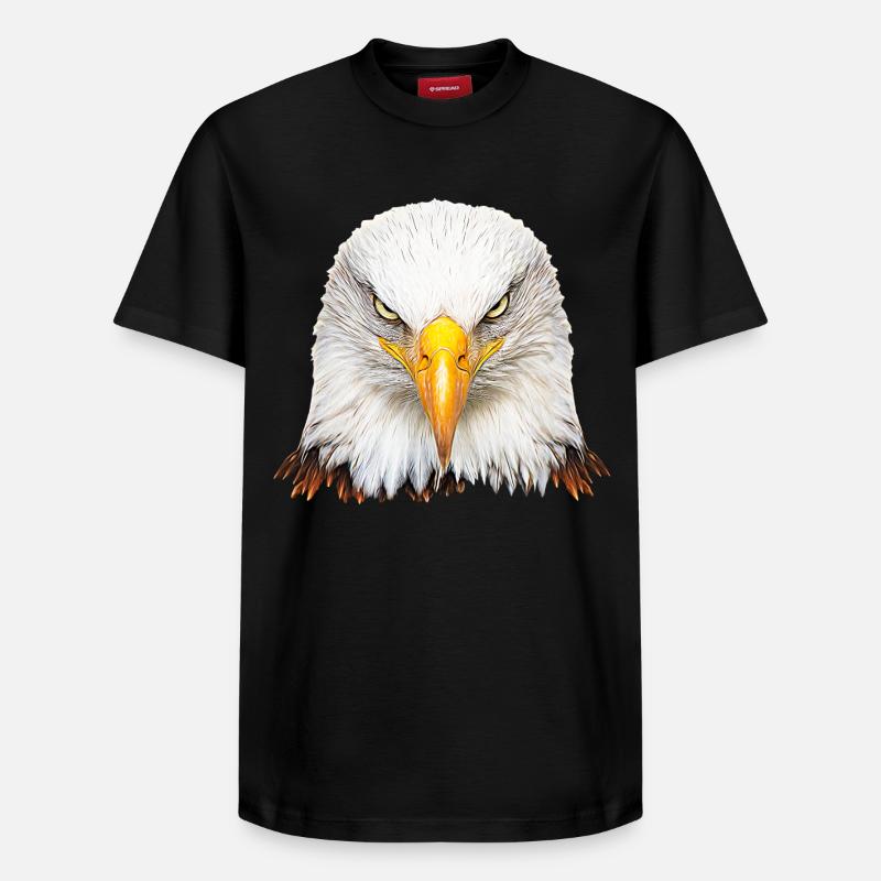 Pygargue à tête blanche - T-shirt unisexe décontracté en coton Supima – de SPREAD - noir