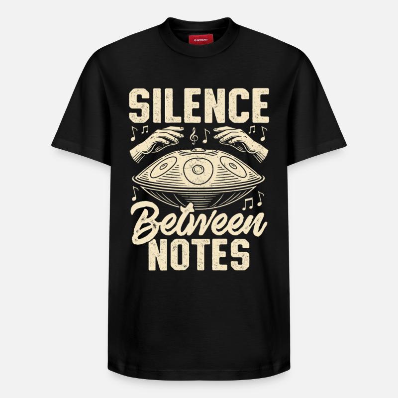 Silence Between Notes - Relaxed Unisex Supima Cotton T-Shirt – von SPREAD - Schwarz