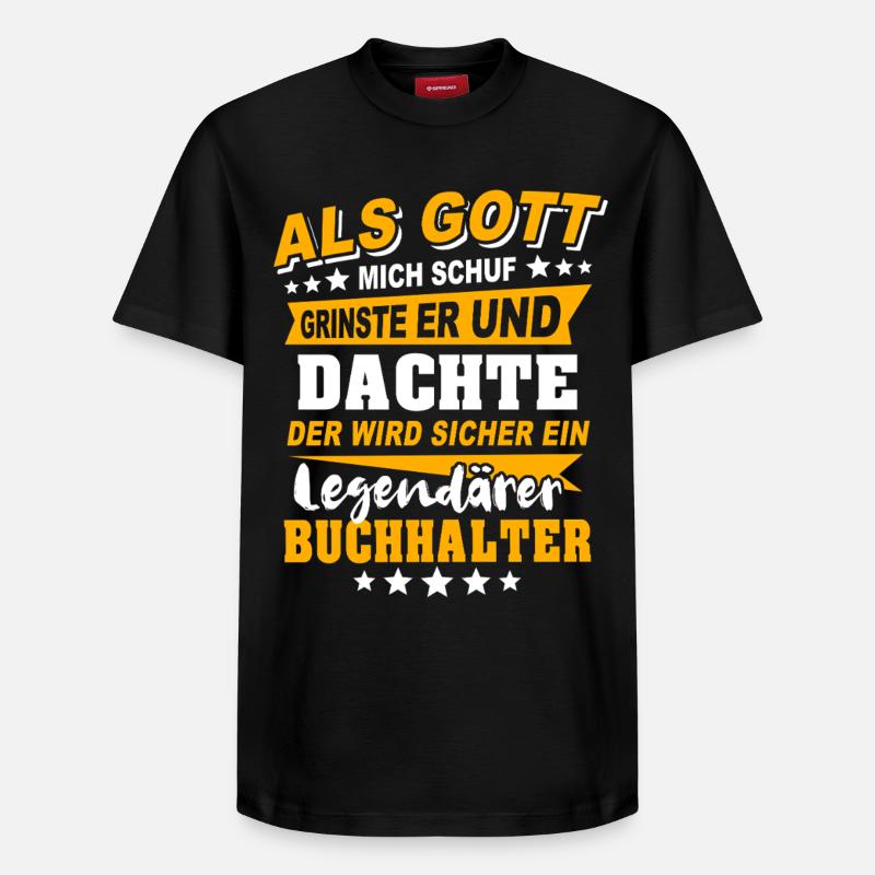 Buchhalter Sprüche - Relaxed Unisex Supima Cotton T-Shirt – von SPREAD - Schwarz