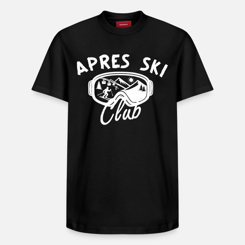 Après Ski Club – Hut fun - T-shirt unisexe décontracté en coton Supima – de SPREAD - noir