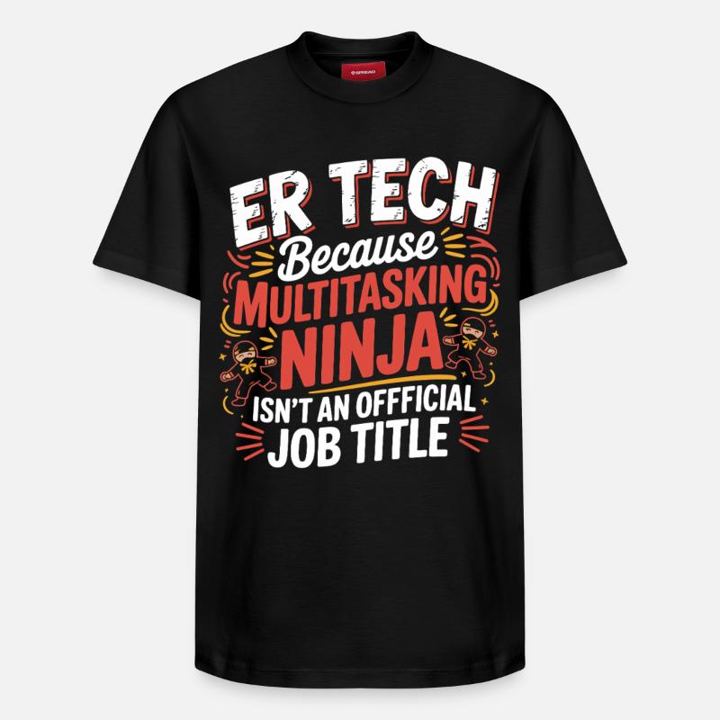 Tech Ninja: Multitasking Humor - Relaxed Unisex Supima Cotton T-Shirt – von SPREAD - Schwarz