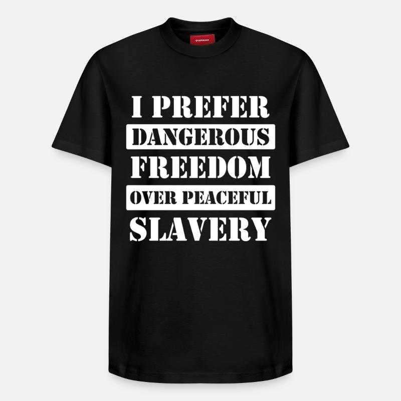 Liberté dangereuse - T-shirt unisexe décontracté en coton Supima – de SPREAD - noir