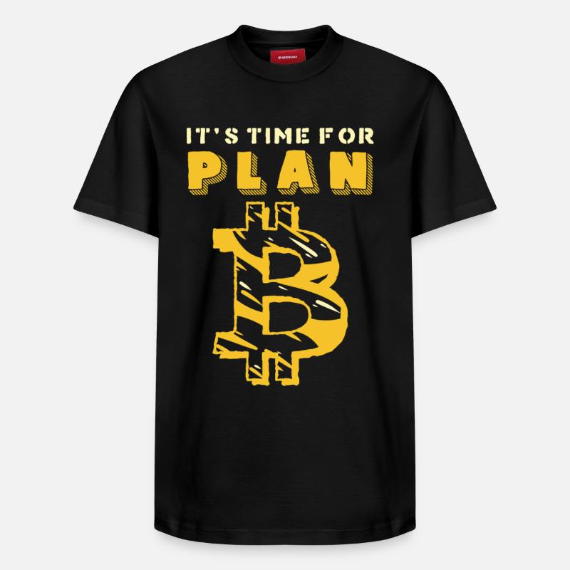 PlanB Krypto Humor Grafik - Relaxed Unisex Supima Cotton T-Shirt – von SPREAD - Schwarz