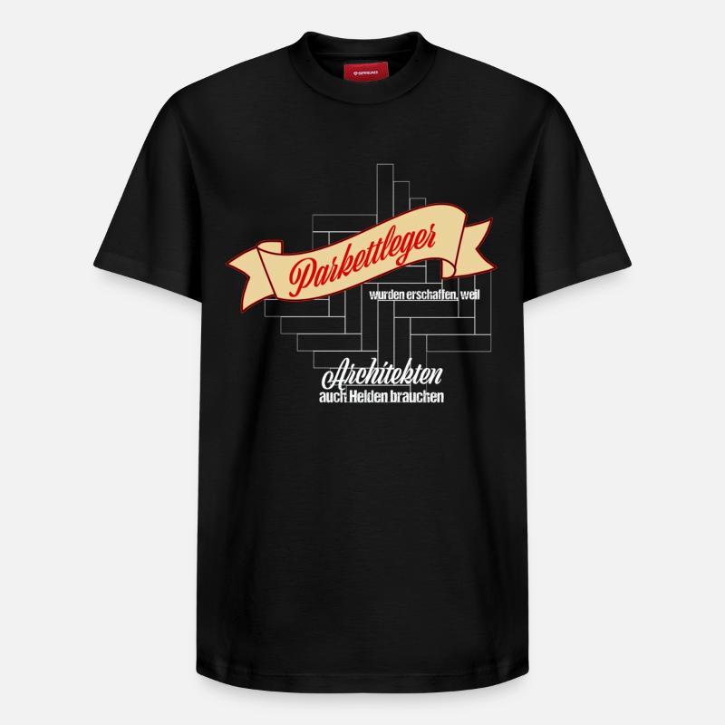 Couche de parquet - T-shirt unisexe décontracté en coton Supima – de SPREAD - noir