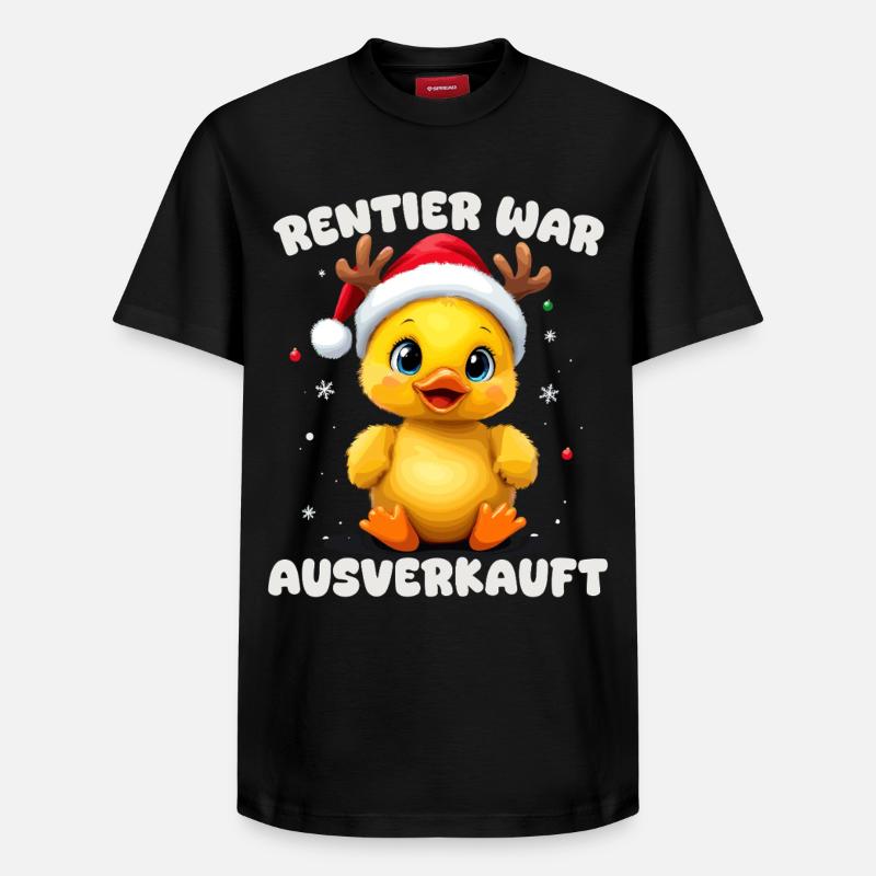 Renne était complet, Canard Noël - T-shirt unisexe décontracté en coton Supima – de SPREAD - noir