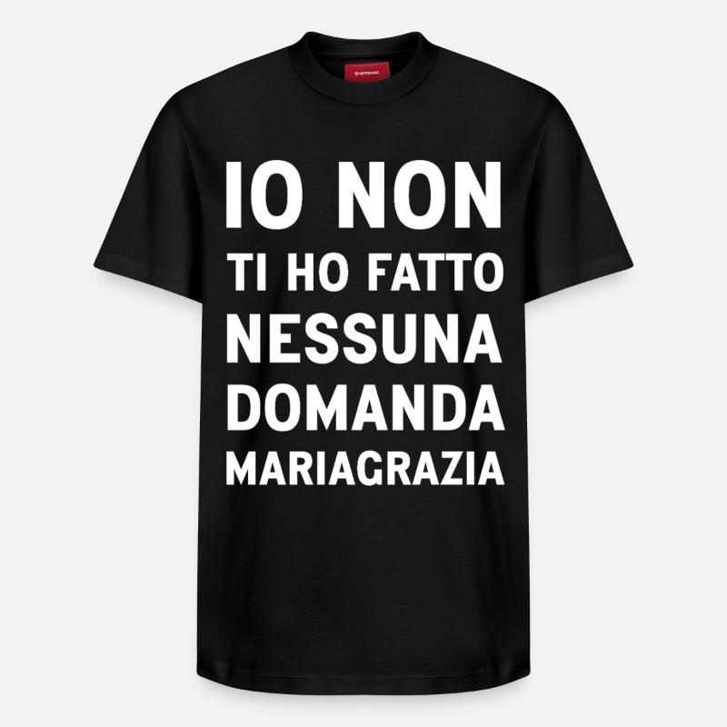 Mariagrazia (Version Noire) - T-shirt unisexe décontracté en coton Supima – de SPREAD - noir