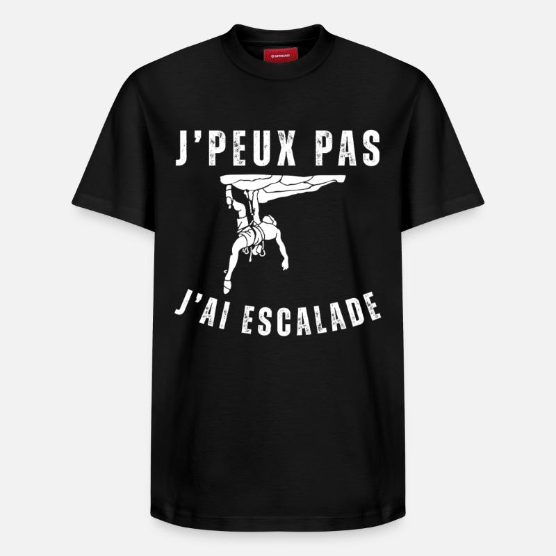 J'peux pas j'ai escalade - T-shirt unisexe décontracté en coton Supima – de SPREAD - noir
