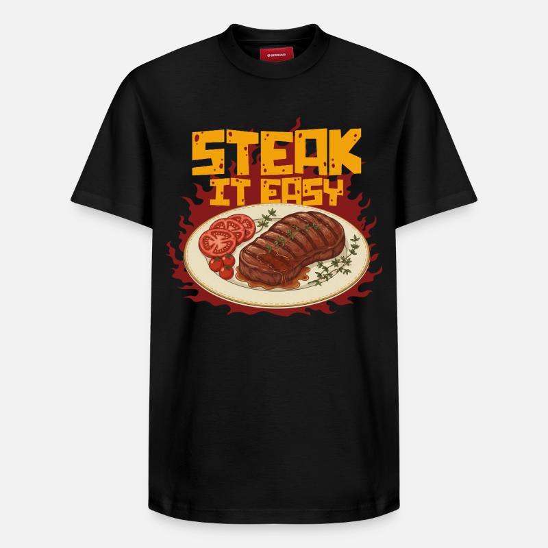 Steak It Easy - T-shirt unisexe décontracté en coton Supima – de SPREAD - noir